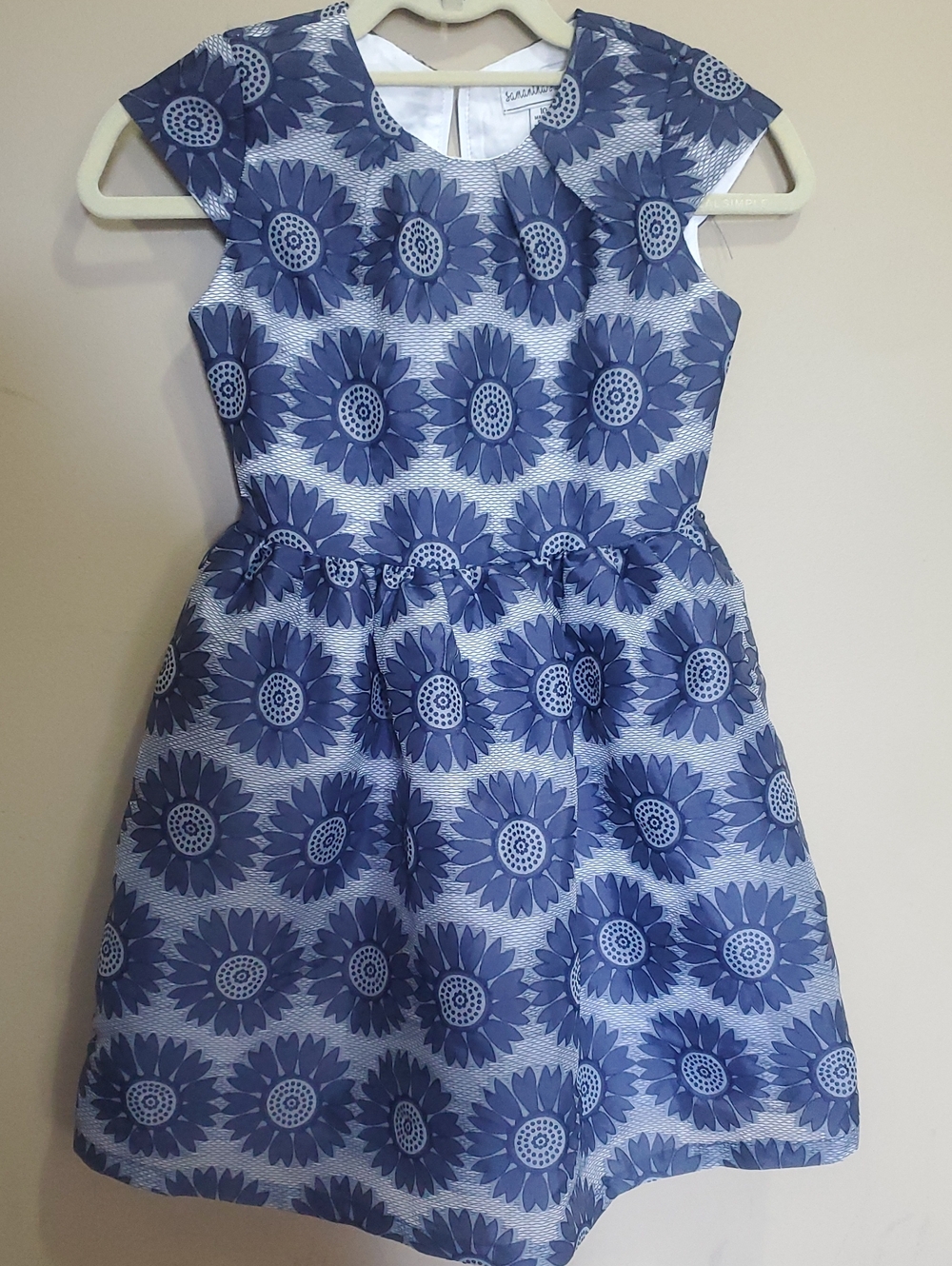 Samantha Says Girls' Blue Floral Sunflower Party Dress Size 10